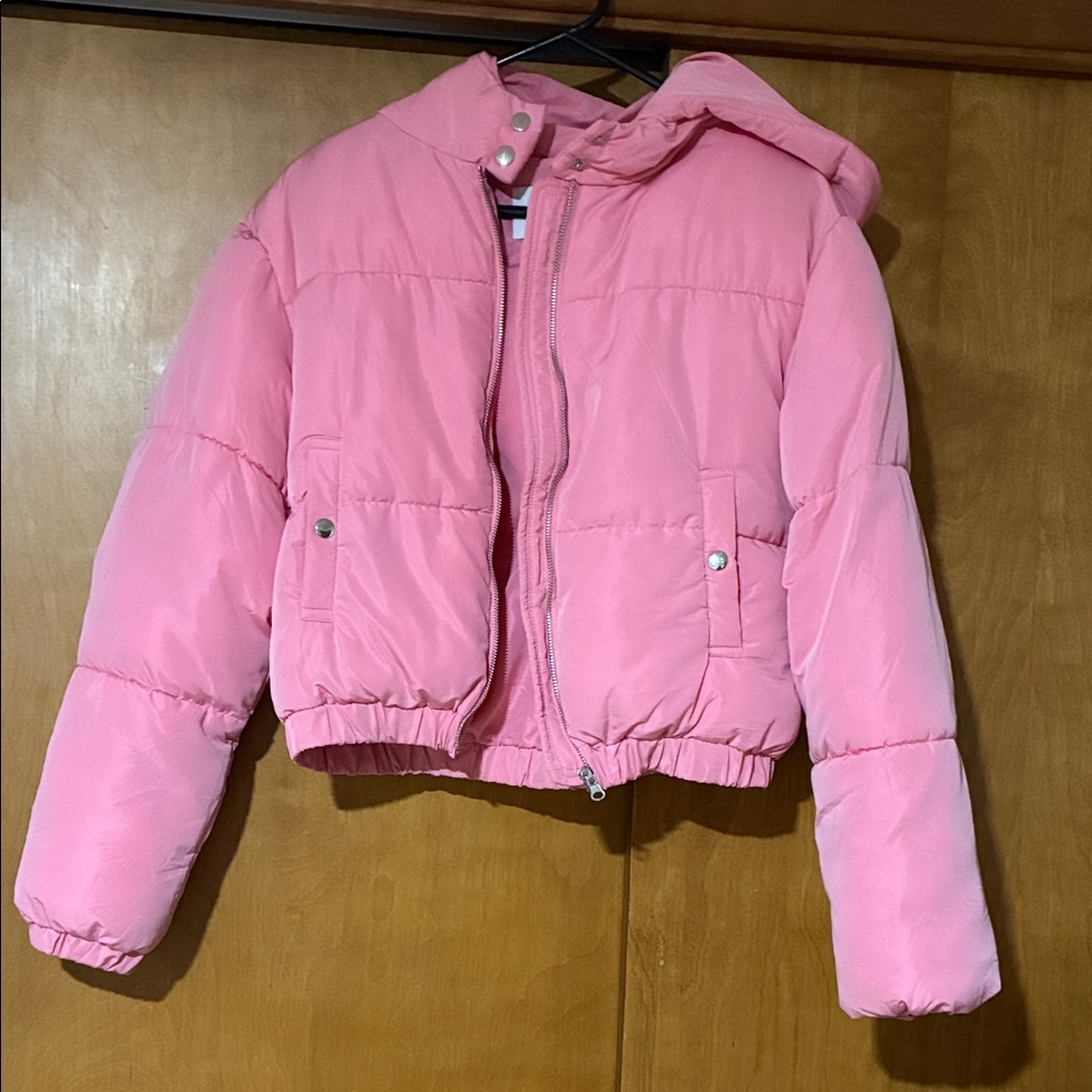 Fashion Nova Pink Puffer Jacket